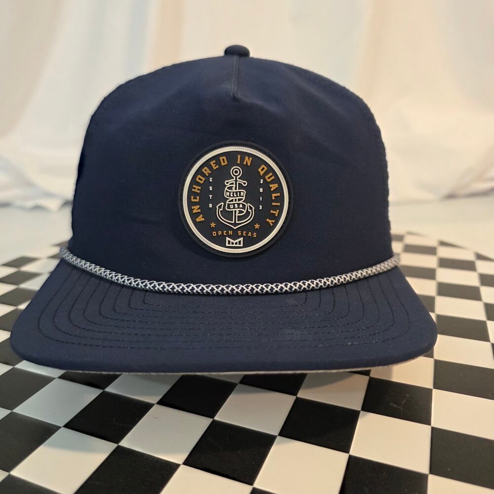 Melin Coronado Hydro Navy Blue Anchor Patch Rope Hat Classic Fit
